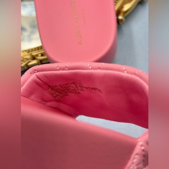 🆕 KURT GEIGER LONDON 🧿 NWOT Meena Eagle Quilted Slide, Pink - Sz 38 US 7.5 - Picture 12 of 14